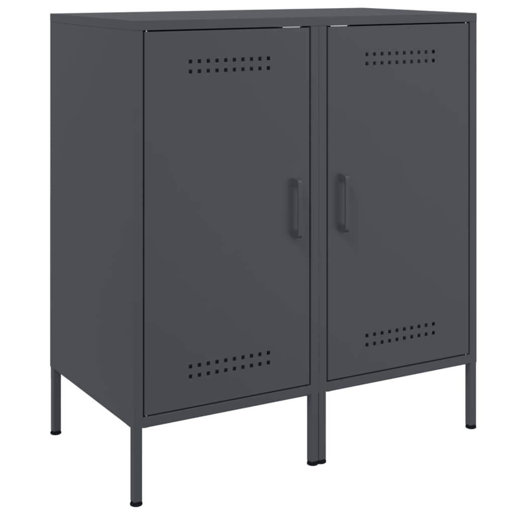 Buffets 2 pcs anthracite 36x39x79 cm acier - XIOS