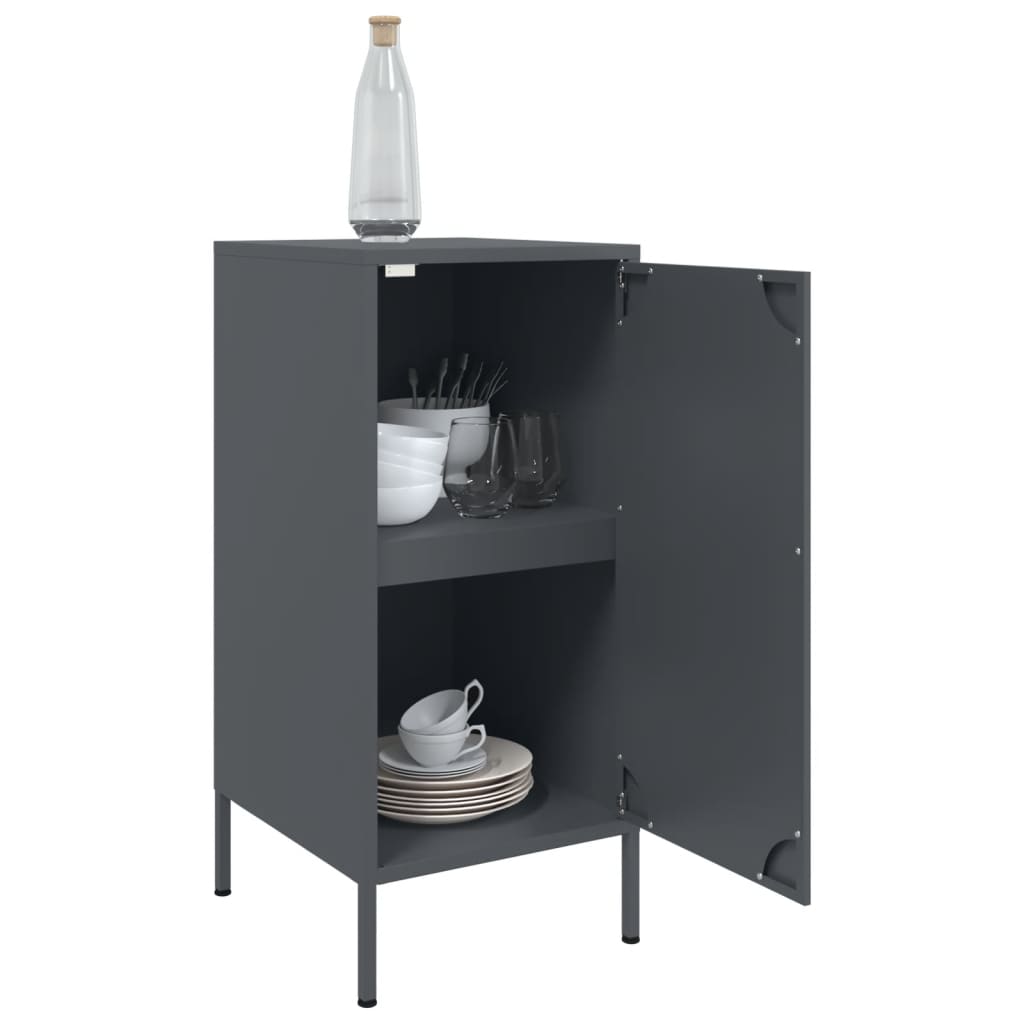 Buffets 2 pcs anthracite 36x39x79 cm acier - XIOS