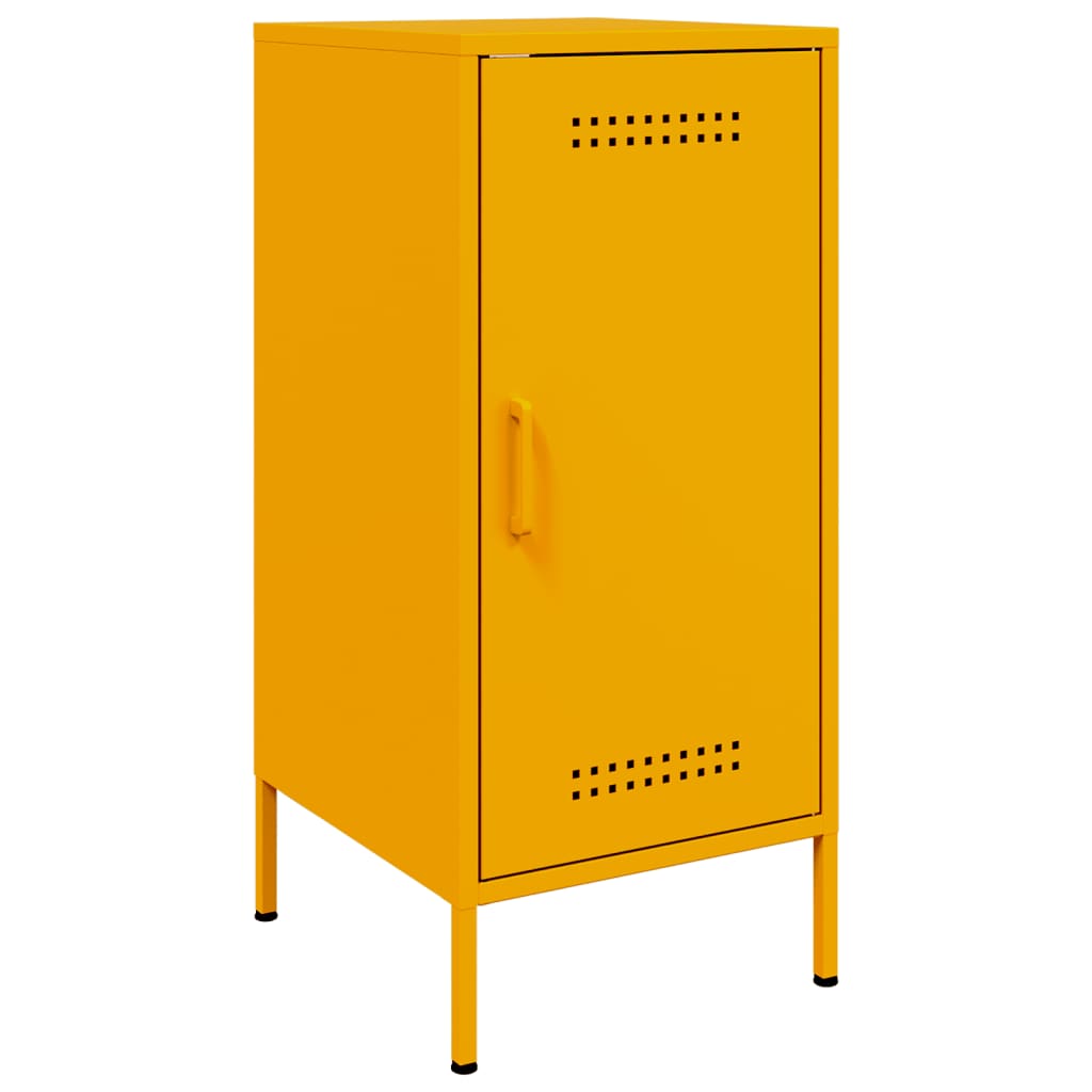 Buffet jaune moutarde 36x39x79 cm acier - XIOS