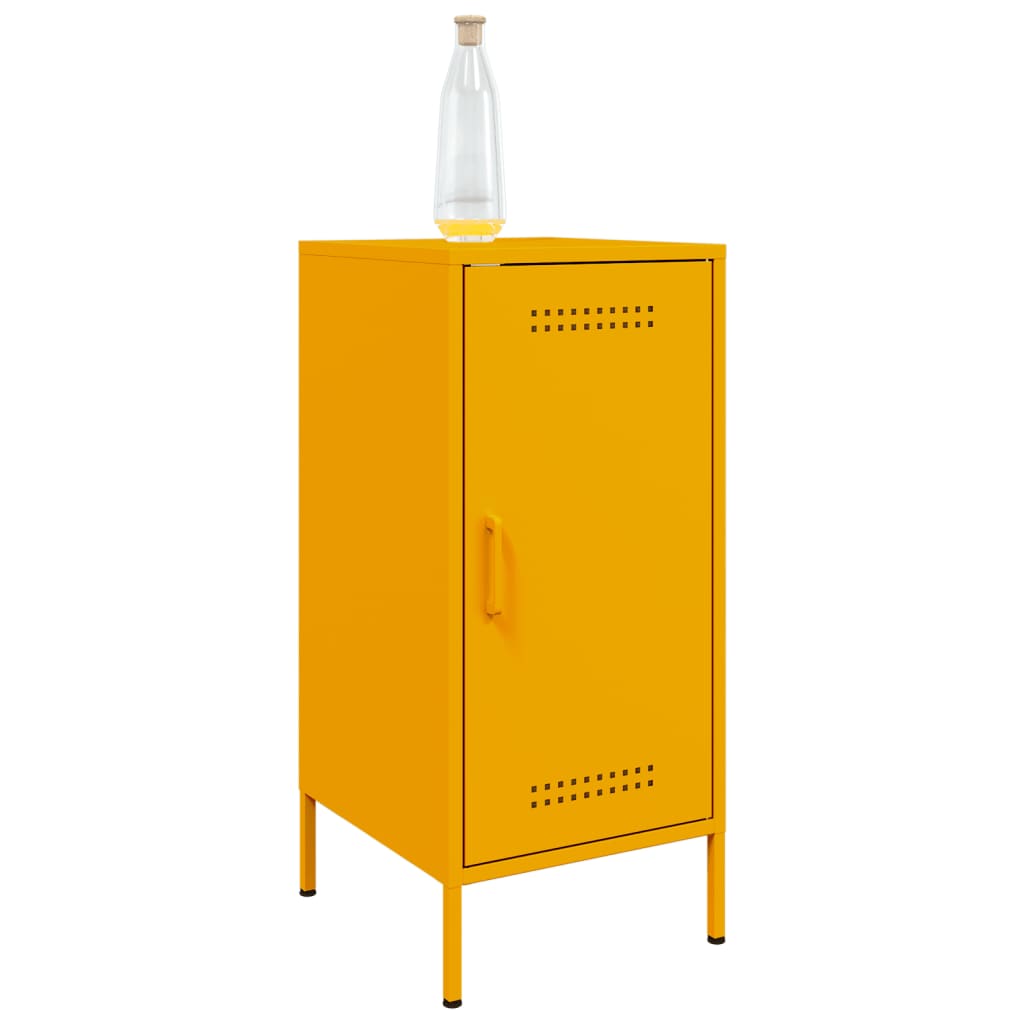 Buffet jaune moutarde 36x39x79 cm acier - XIOS