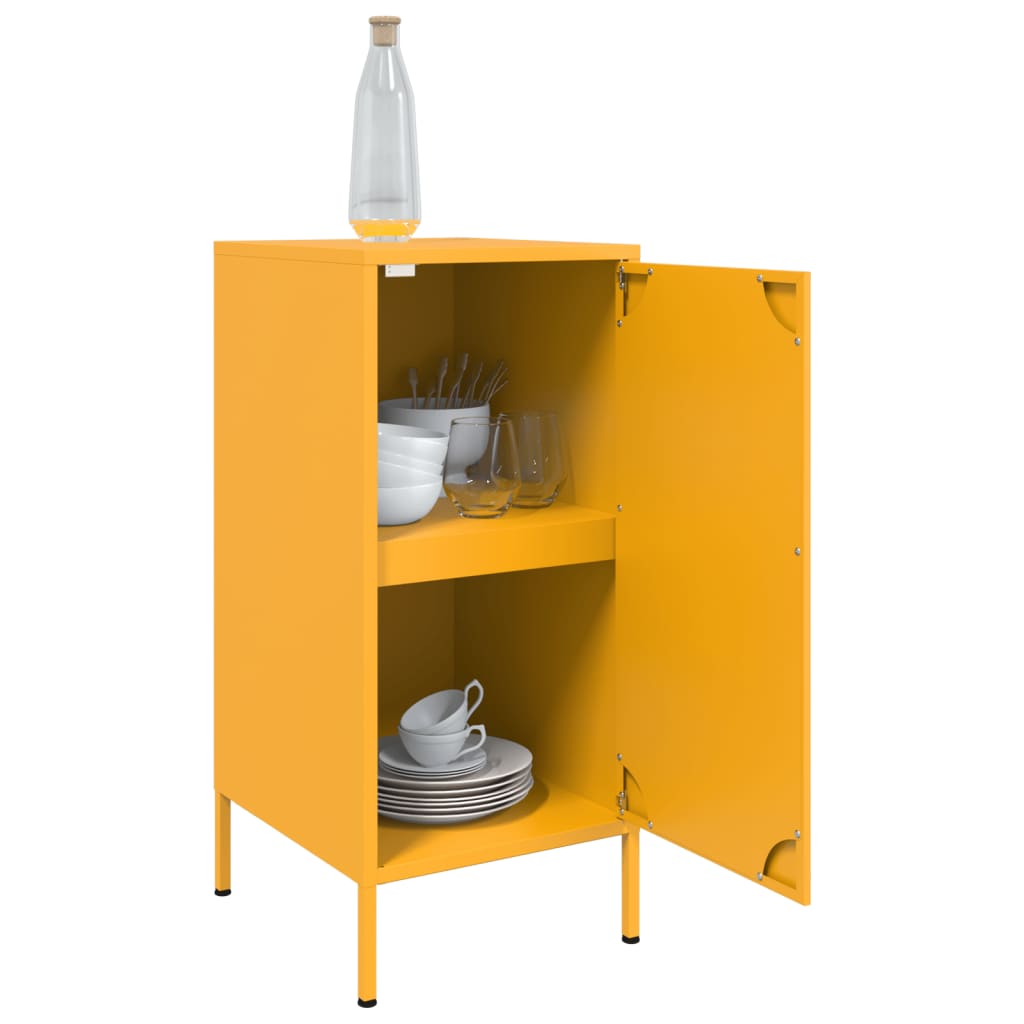 Buffet jaune moutarde 36x39x79 cm acier - XIOS