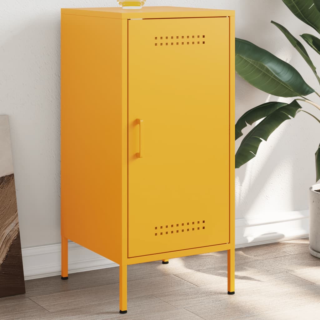 Buffet jaune moutarde 36x39x79 cm acier - XIOS