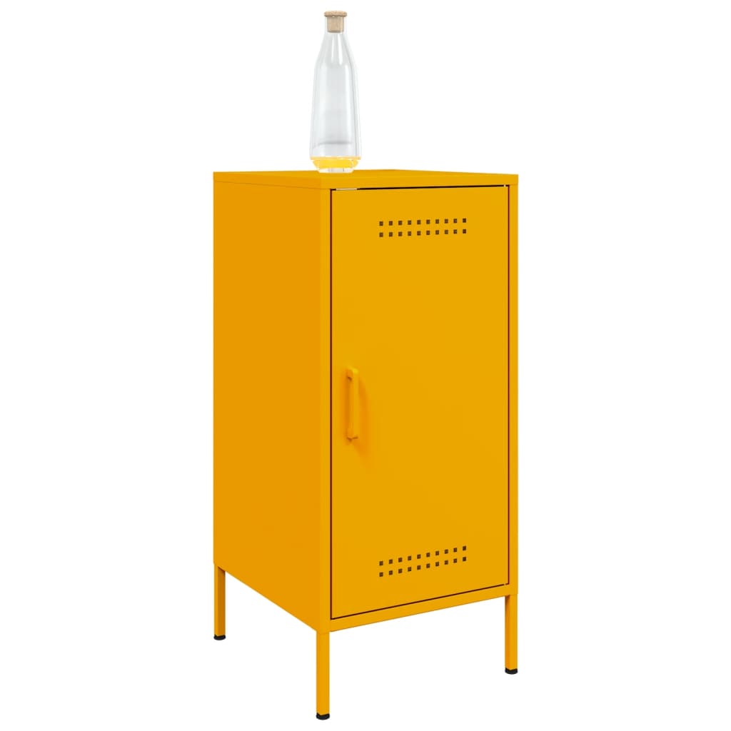 Buffets 2 pcs jaune moutarde 36x39x79 cm acier - XIOS