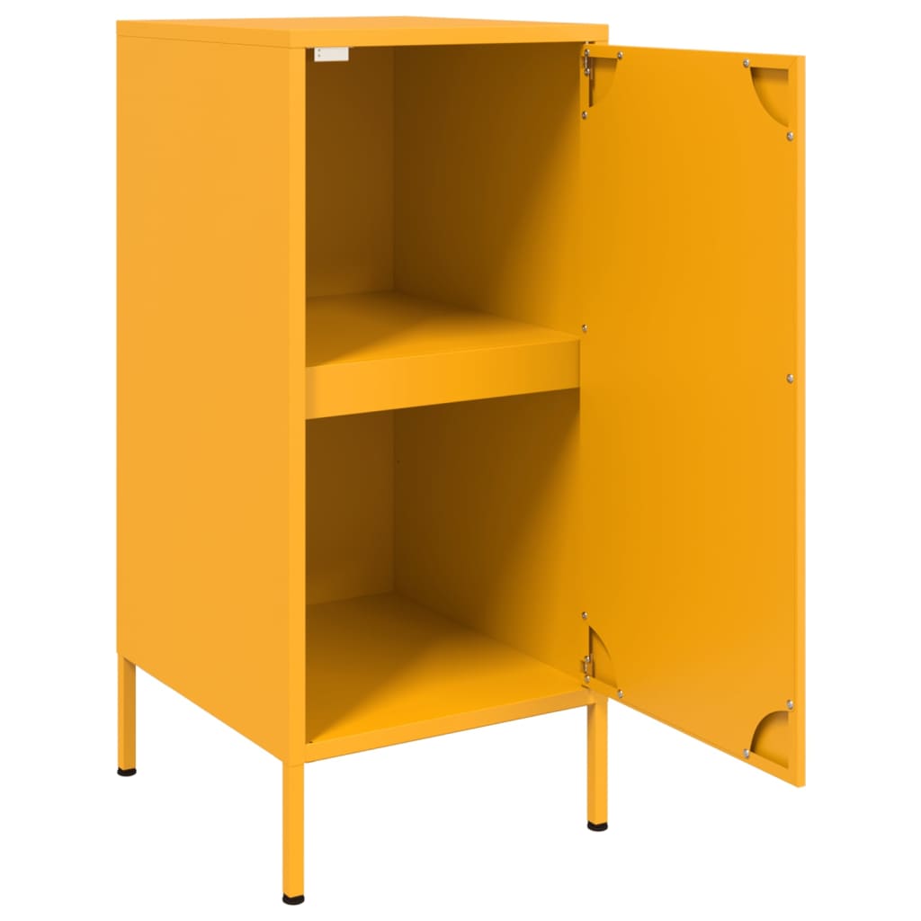Buffets 2 pcs jaune moutarde 36x39x79 cm acier - XIOS