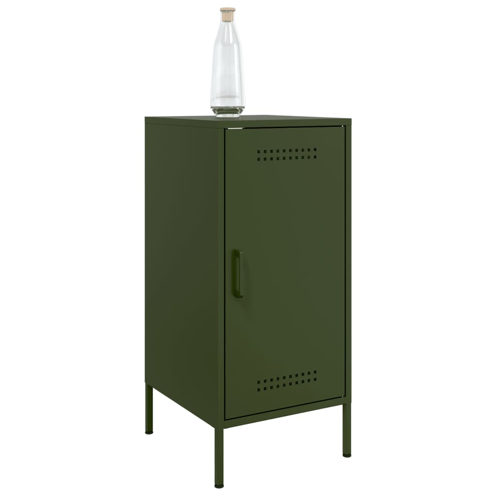 Buffets 2 pcs vert olive 36x39x79 cm acier - XIOS