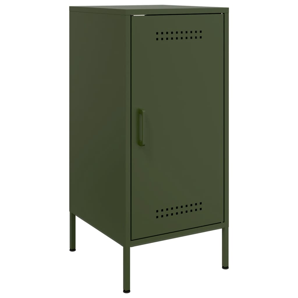 Buffets 2 pcs vert olive 36x39x79 cm acier - XIOS