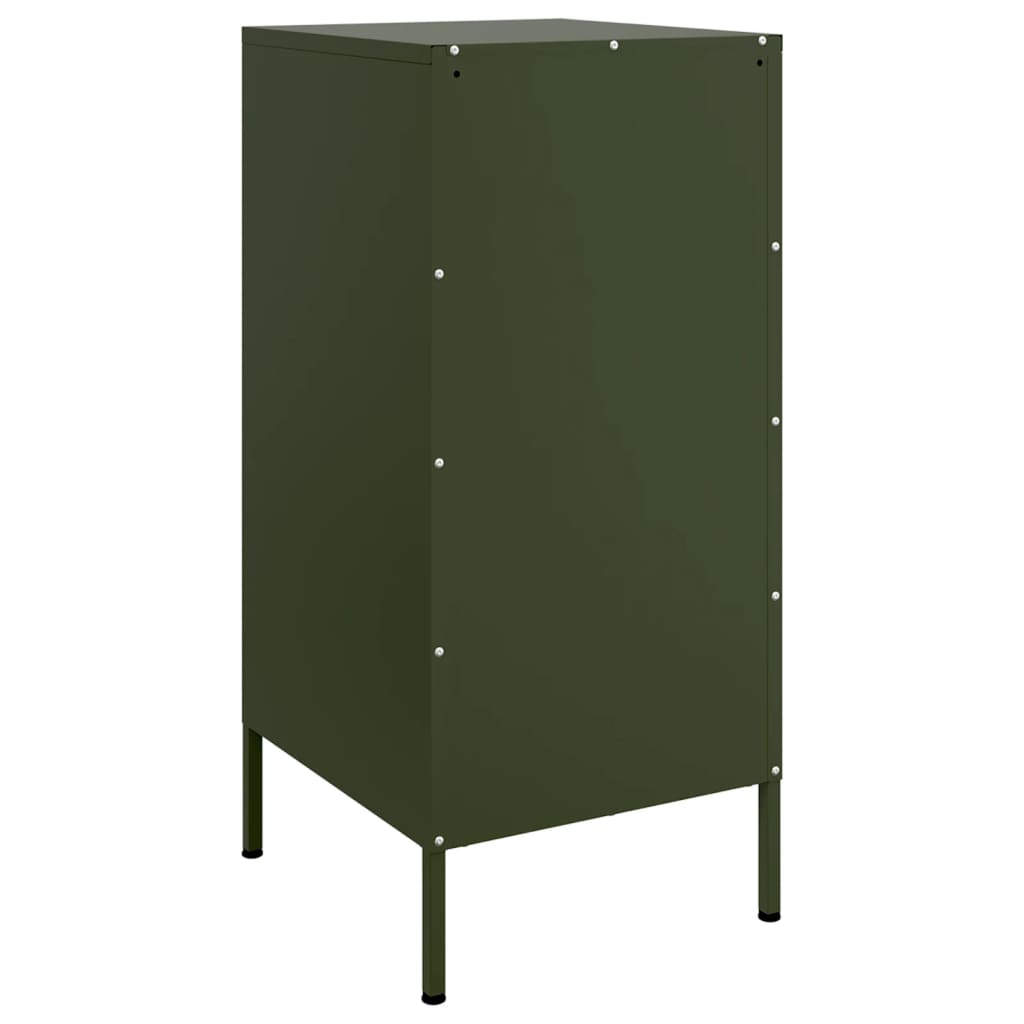 Buffets 2 pcs vert olive 36x39x79 cm acier - XIOS