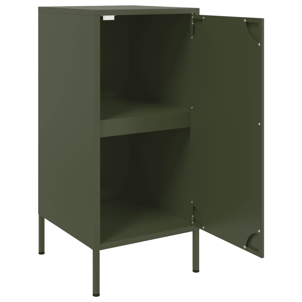 Buffets 2 pcs vert olive 36x39x79 cm acier - XIOS
