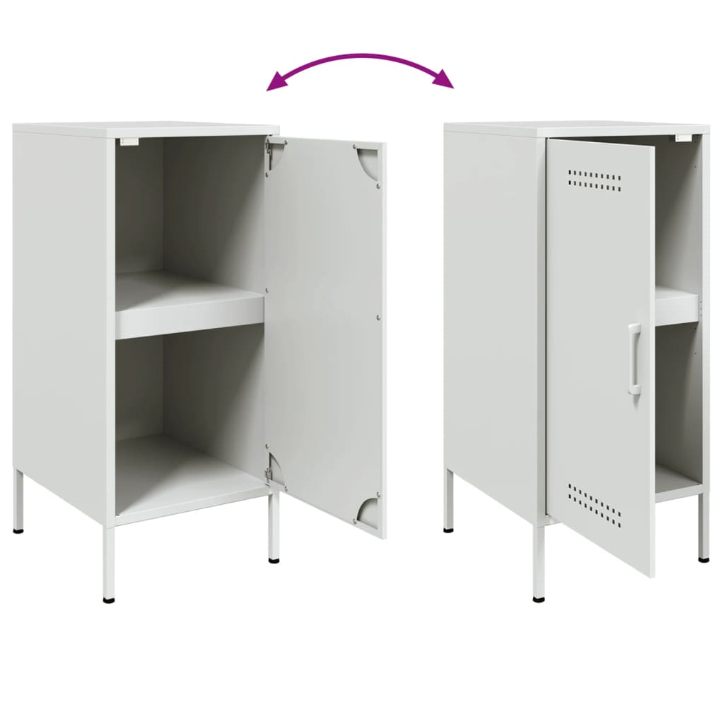 Buffets 2 pcs blanc 36x39x79 cm acier - XIOS