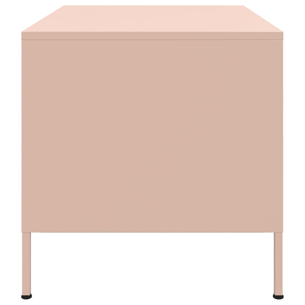 Table basse rose 68x50x50,5 cm acier - XIOS