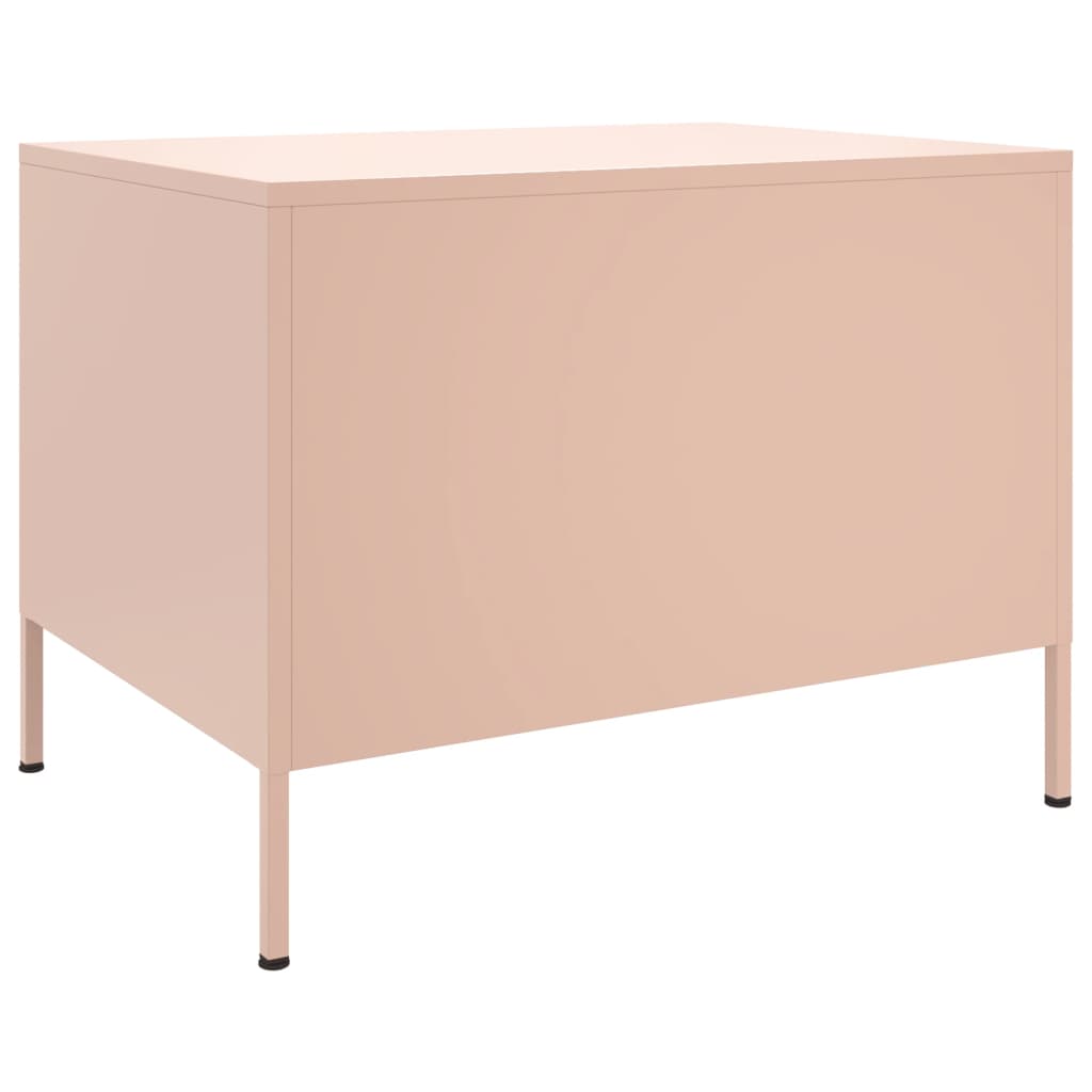 Table basse rose 68x50x50,5 cm acier - XIOS