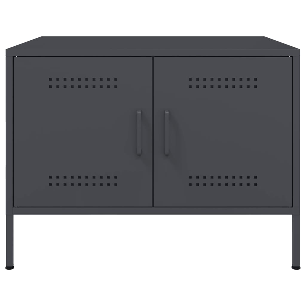 Table basse anthracite 68x50x50,5 cm acier - XIOS