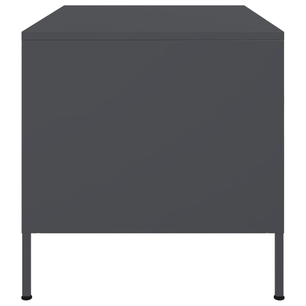 Table basse anthracite 68x50x50,5 cm acier - XIOS