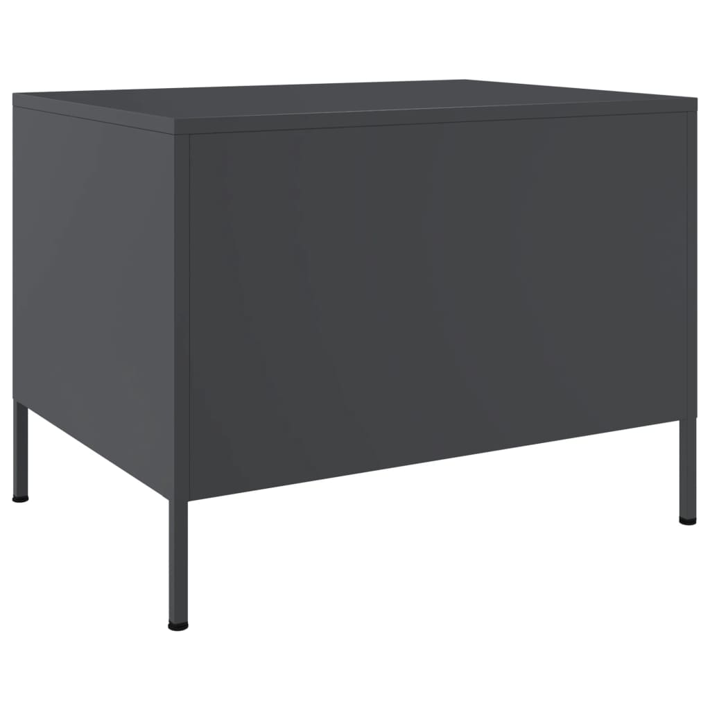 Table basse anthracite 68x50x50,5 cm acier - XIOS