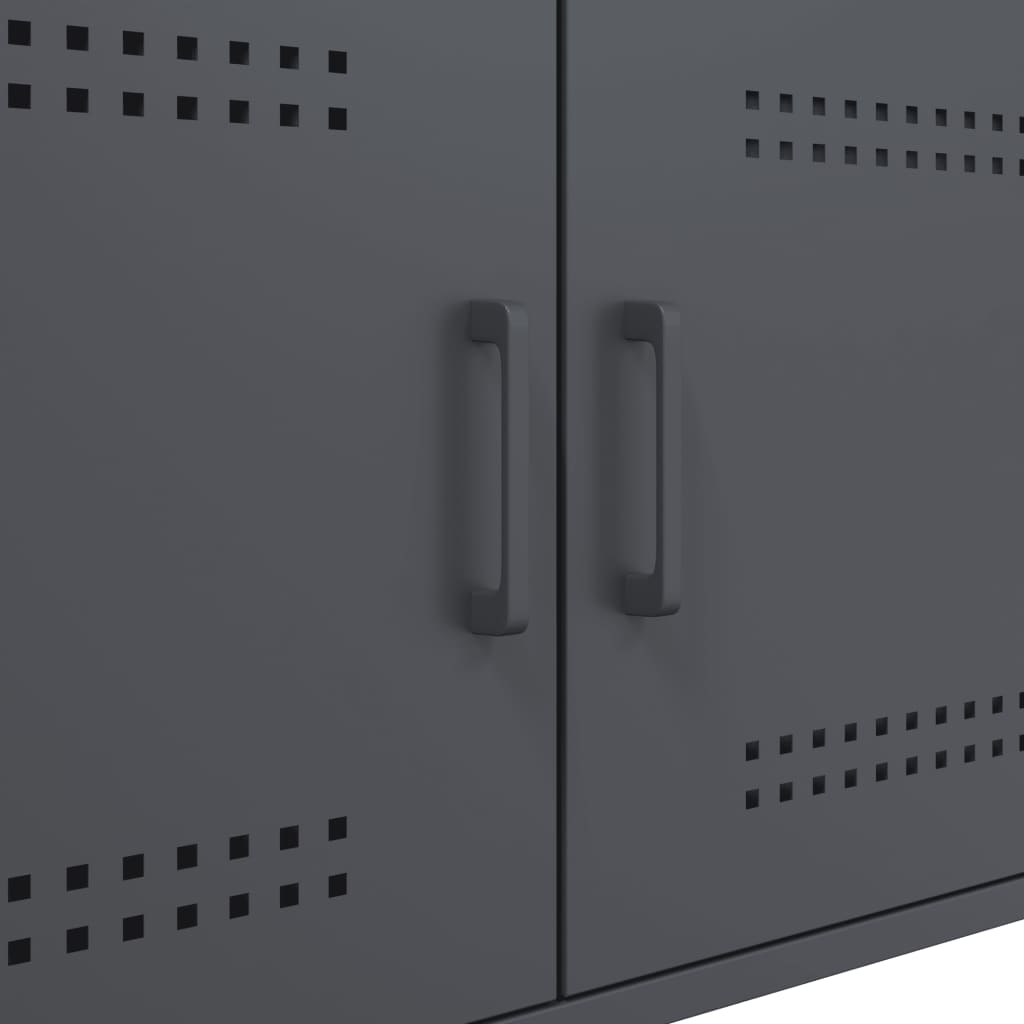 Table basse anthracite 68x50x50,5 cm acier - XIOS