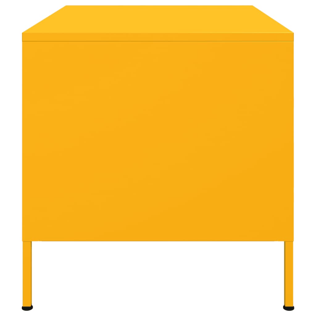 Table basse jaune moutarde 68x50x50,5 cm acier - XIOS
