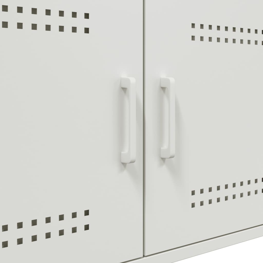 Table basse blanc 68x50x50,5 cm acier - XIOS