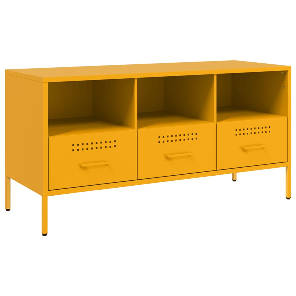 Meuble TV jaune moutarde 100,5x39x50,5 cm acier - XIOS