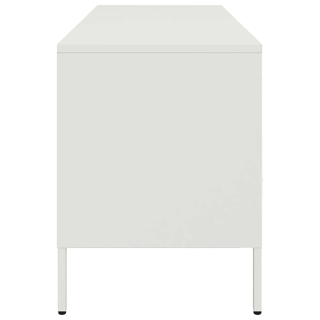 Meuble TV blanc 100,5x39x50,5 cm acier - XIOS