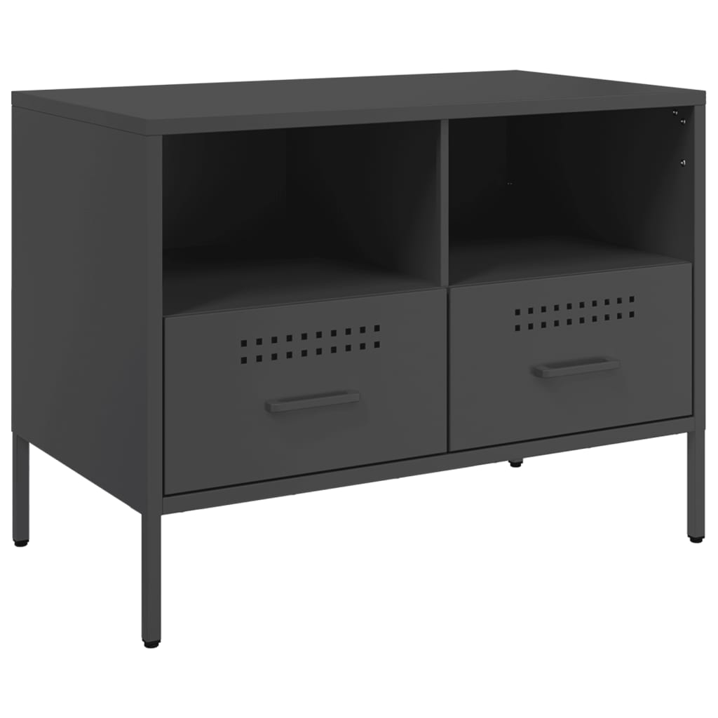 Meuble TV noir 68x39x50,5 cm acier - XIOS