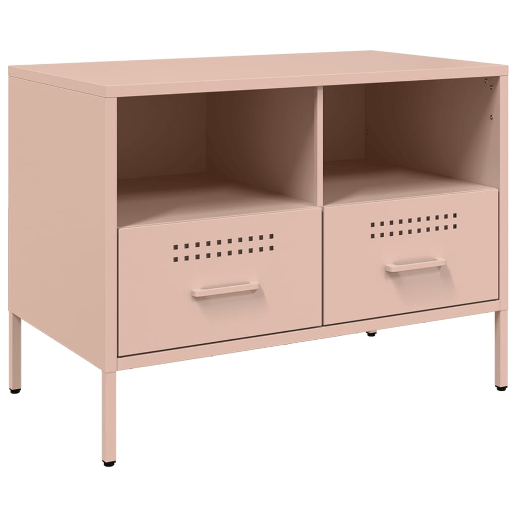 Meuble TV rose 68x39x50,5 cm acier - XIOS