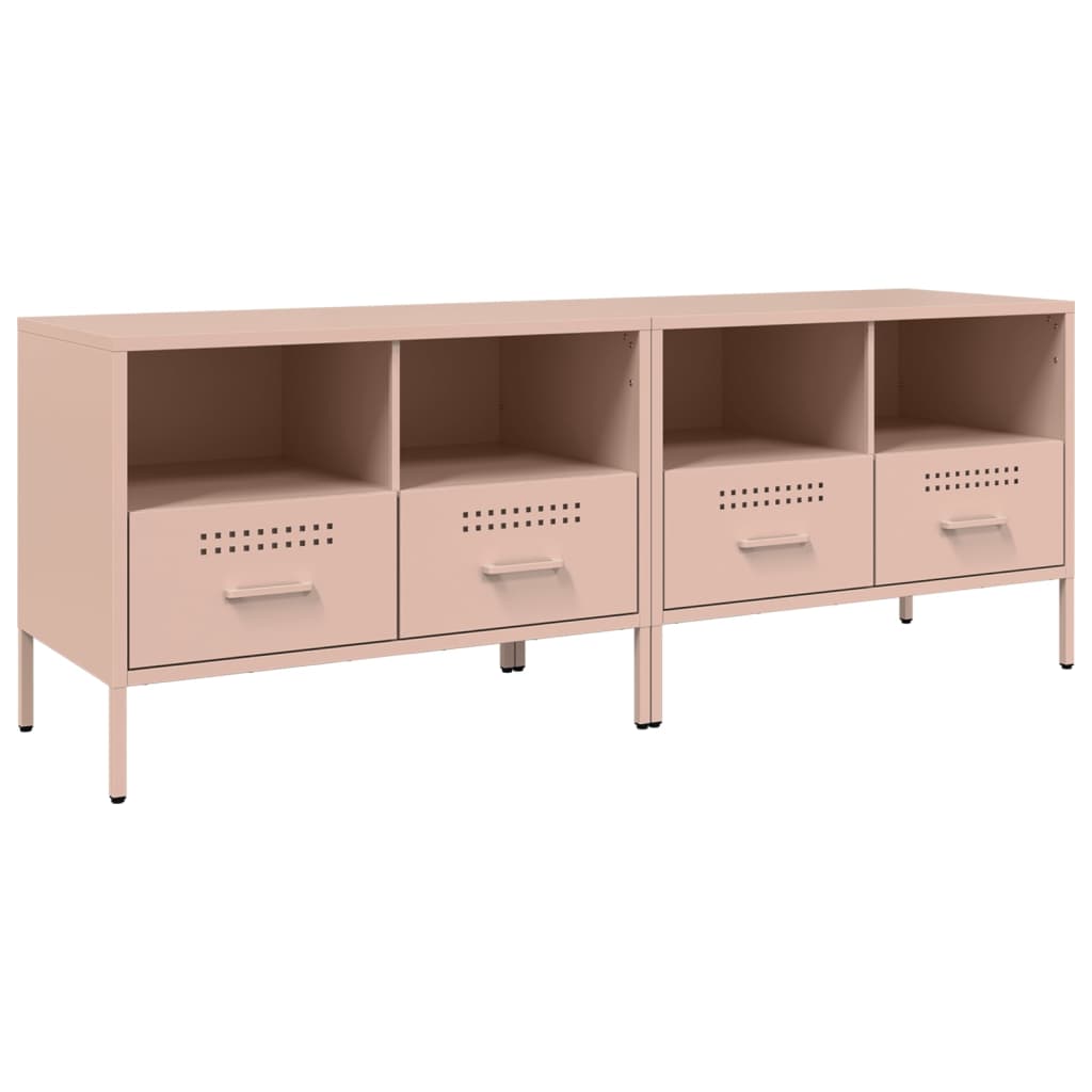 Meubles TV 2 pcs rose 68x39x50,5 cm acier - XIOS