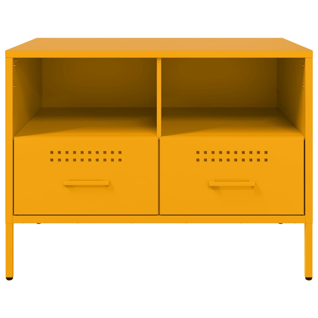 Meubles TV 2 pcs jaune moutarde 68x39x50,5 cm acier - XIOS