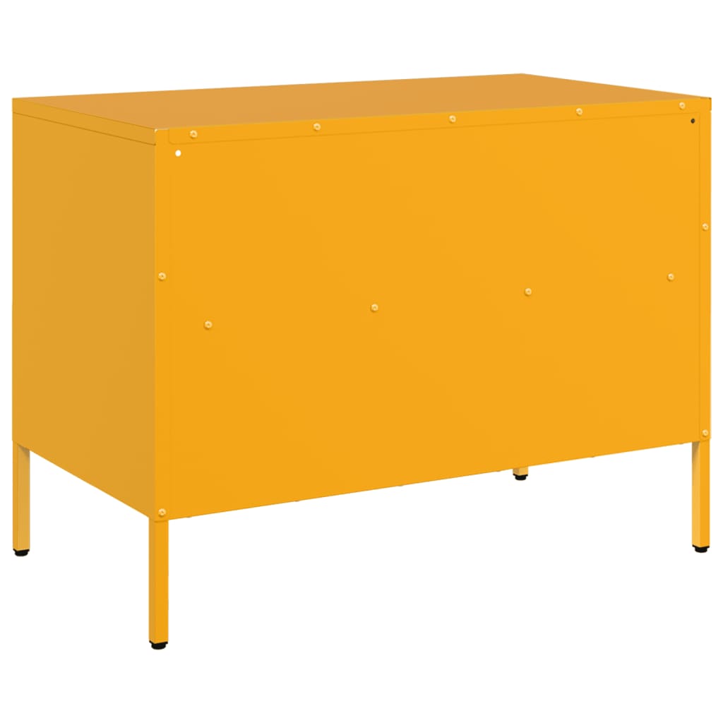 Meubles TV 2 pcs jaune moutarde 68x39x50,5 cm acier - XIOS