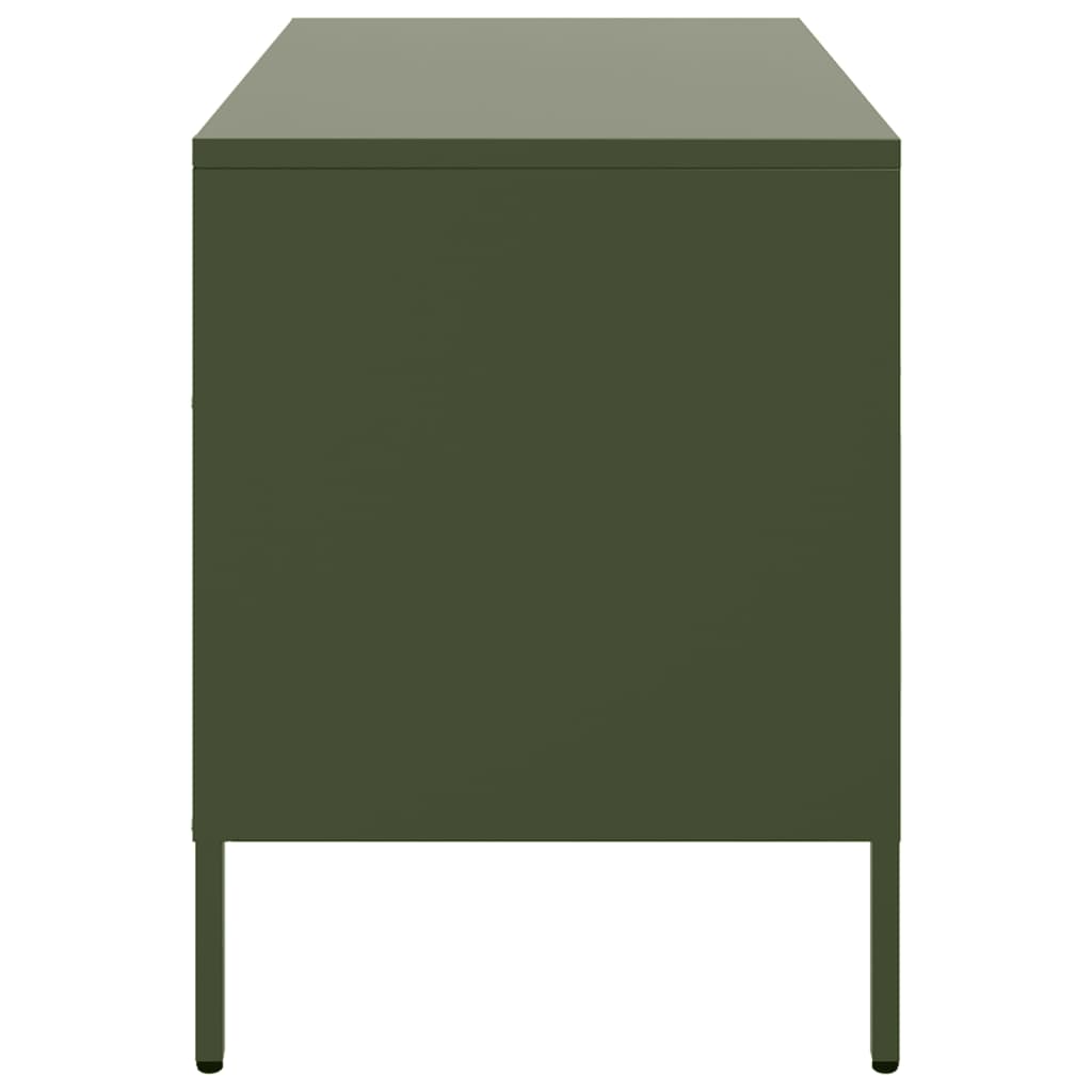 Meuble TV vert olive 68x39x50,5 cm acier - XIOS