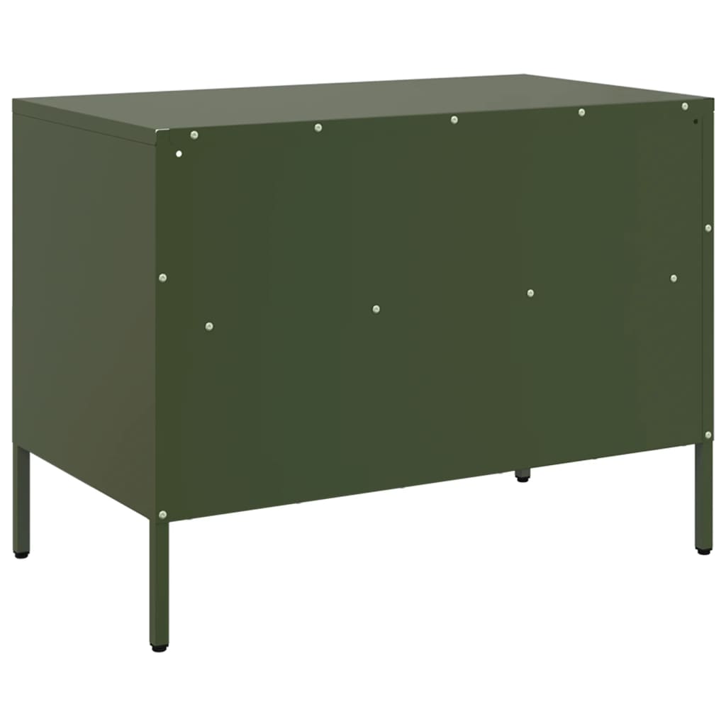 Meuble TV vert olive 68x39x50,5 cm acier - XIOS