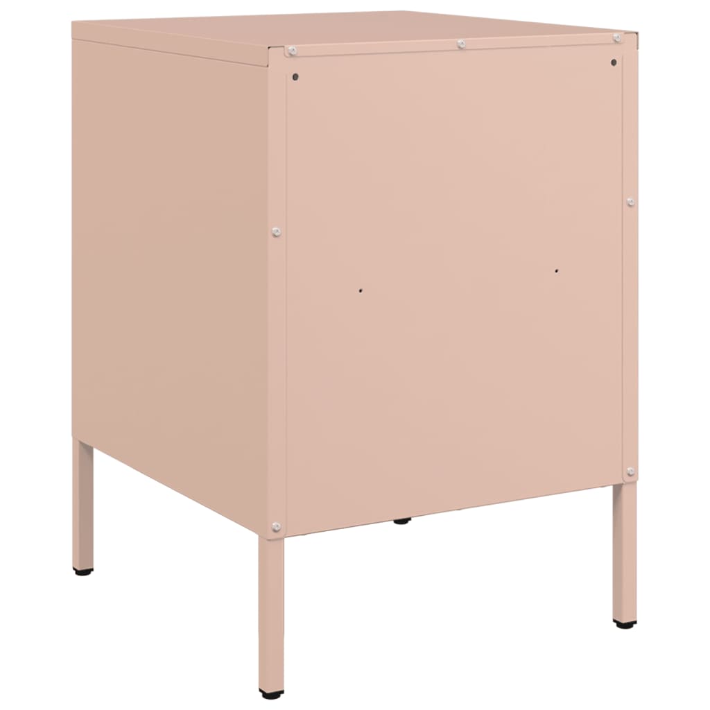 Tables de chevet 2 pcs rose 36x39x50,5 cm acier - XIOS