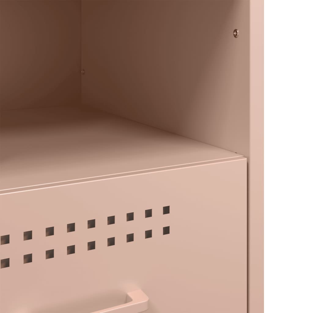 Tables de chevet 2 pcs rose 36x39x50,5 cm acier - XIOS