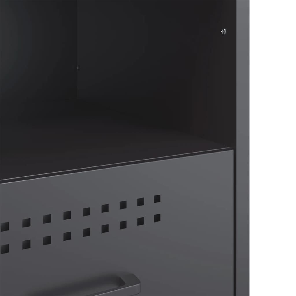 Tables de chevet 2 pcs anthracite 36x39x50,5 cm acier - XIOS