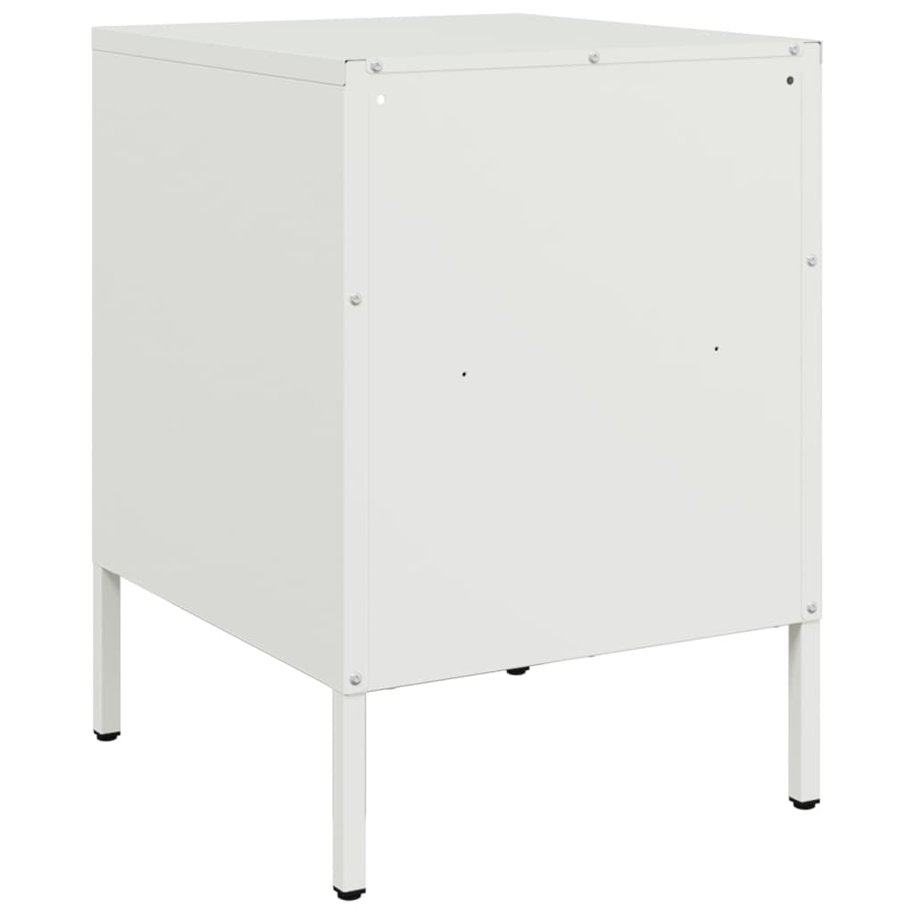 Tables de chevet 2 pcs blanc 36x39x50,5 cm acier - XIOS