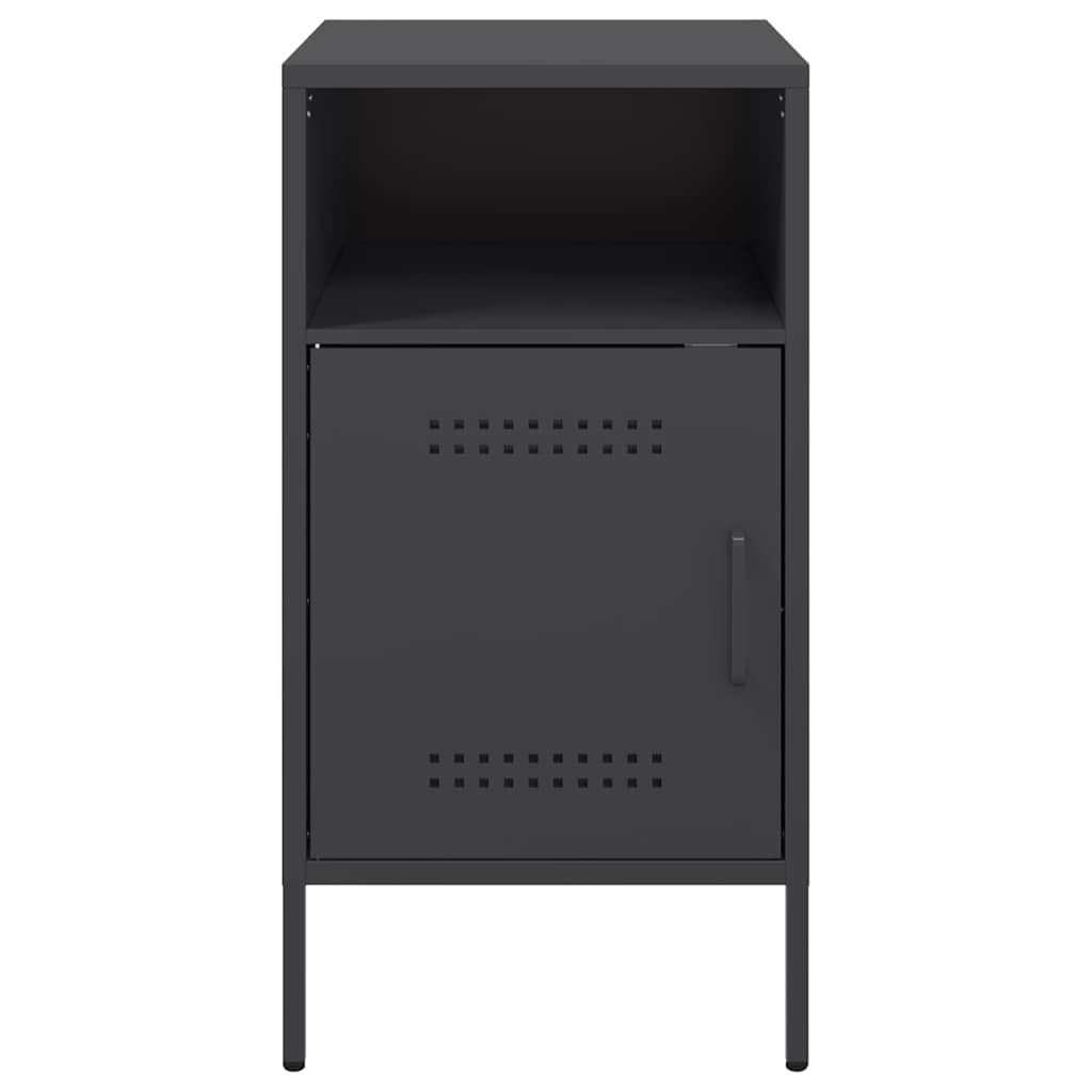 Table de chevet noir 36x39x68 cm acier - XIOS