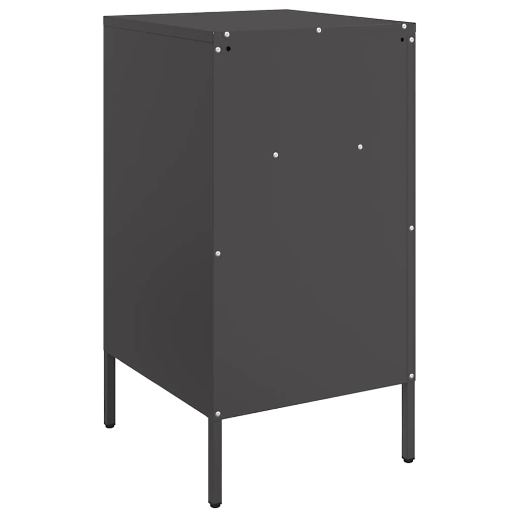 Table de chevet noir 36x39x68 cm acier - XIOS