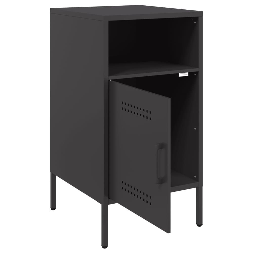 Tables de chevet 2 pcs noir 36x39x68 cm acier - XIOS