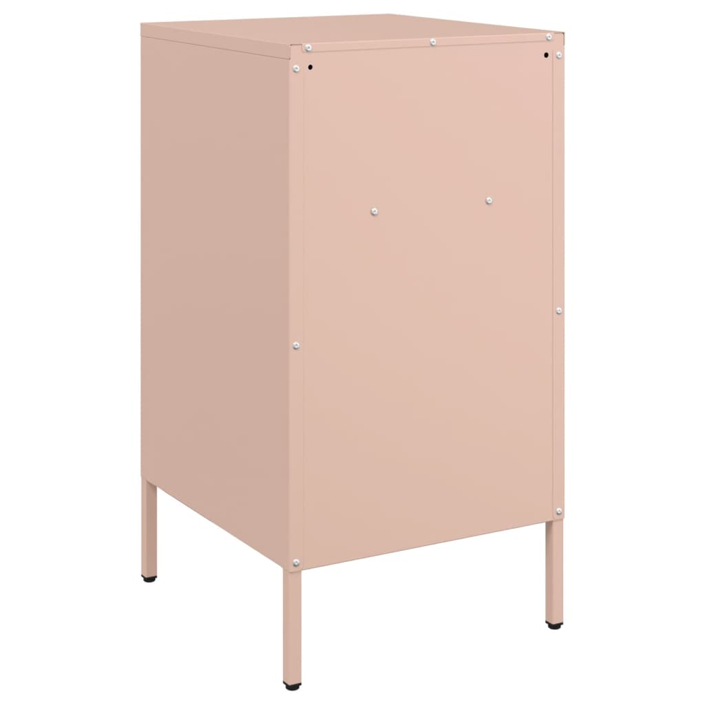 Table de chevet rose 36x39x68 cm acier - XIOS