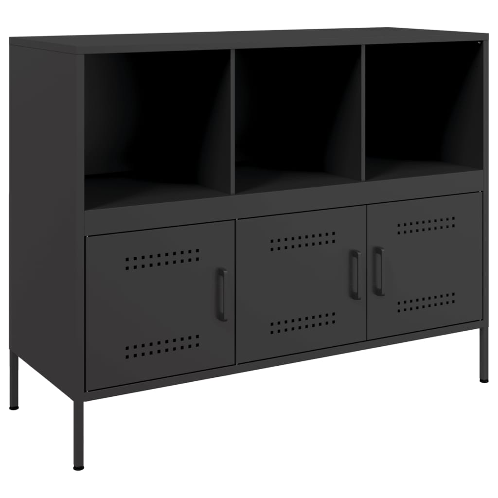Buffet noir 100,5x39x79 cm acier - XIOS