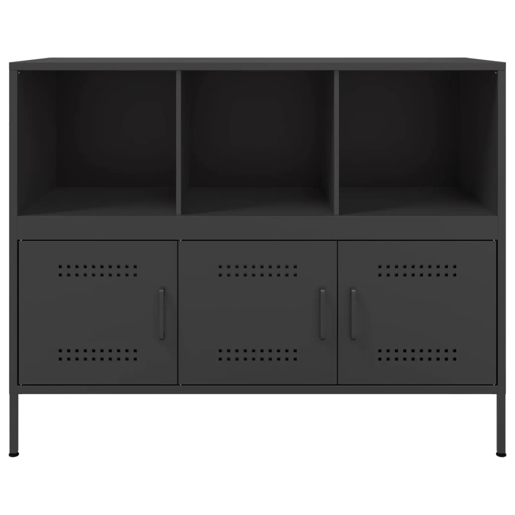 Buffet noir 100,5x39x79 cm acier - XIOS