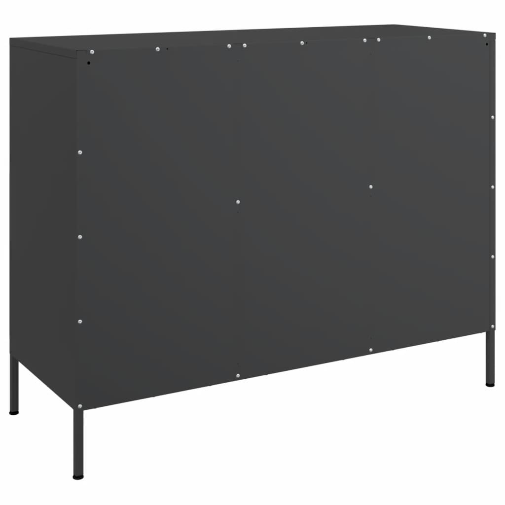 Buffet noir 100,5x39x79 cm acier - XIOS