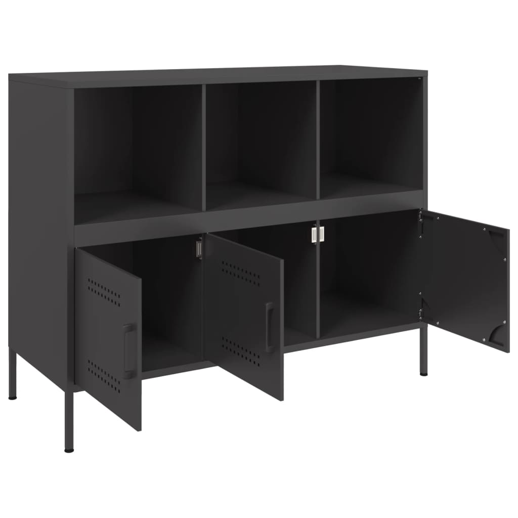 Buffet noir 100,5x39x79 cm acier - XIOS