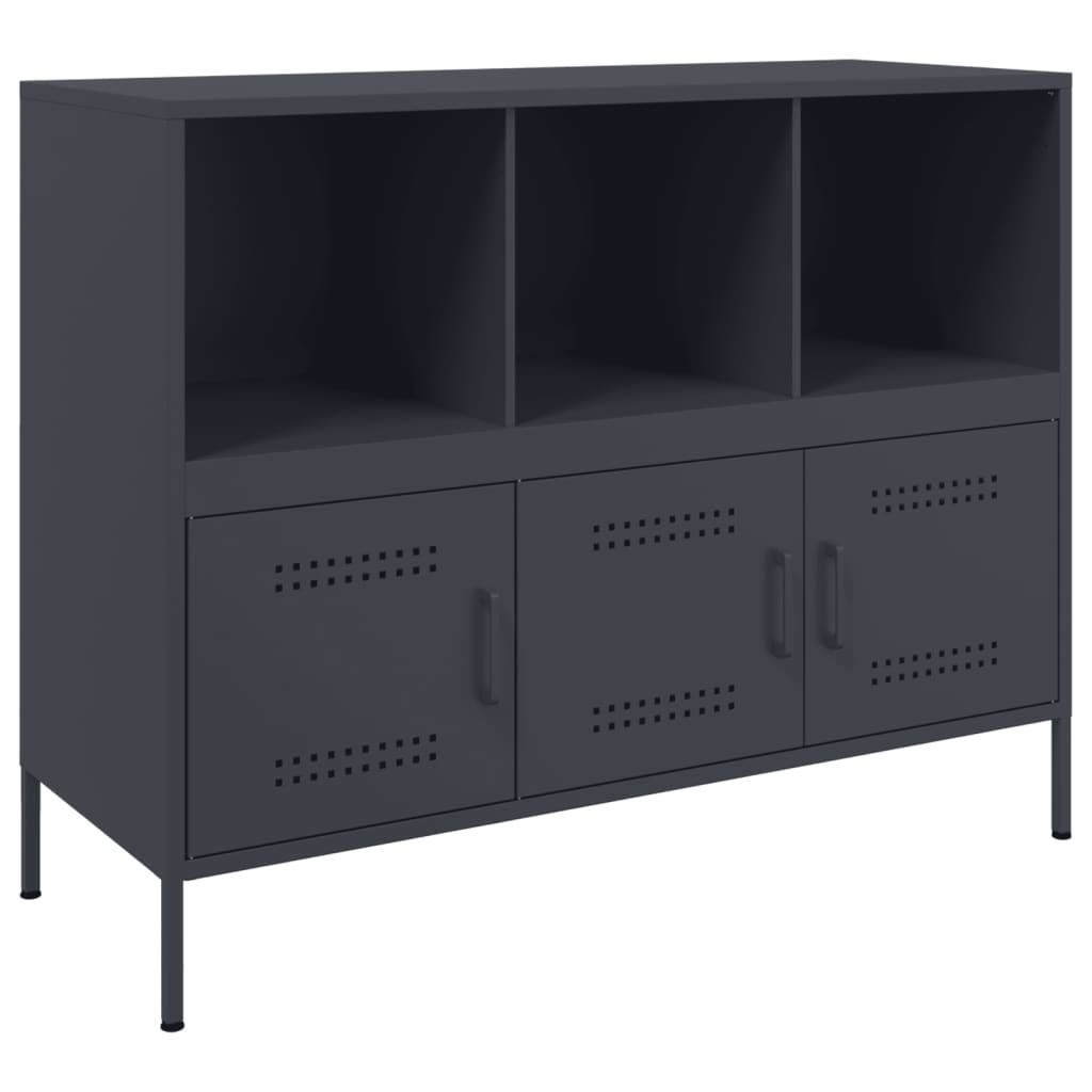 Buffet anthracite 100,5x39x79 cm acier - XIOS