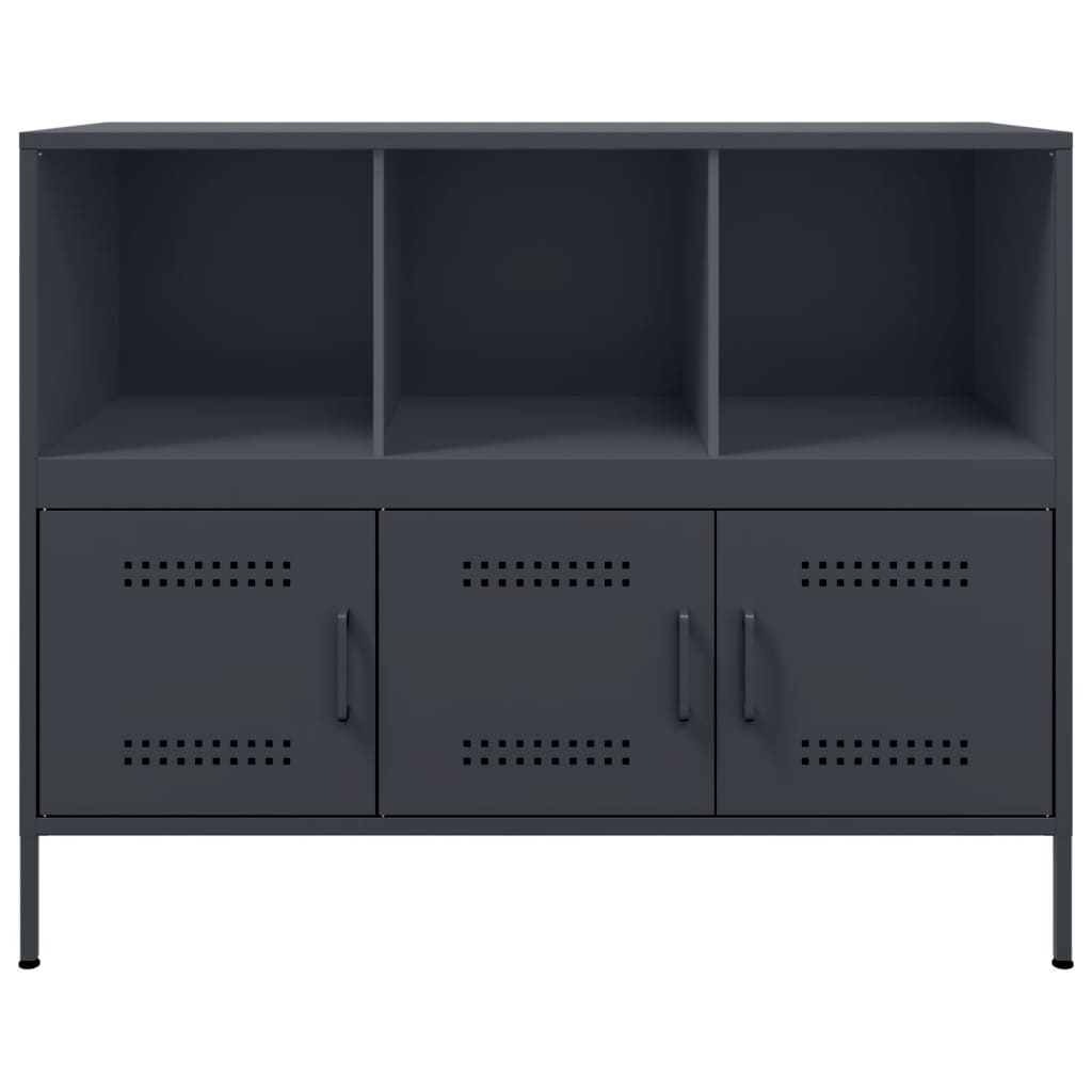 Buffet anthracite 100,5x39x79 cm acier - XIOS