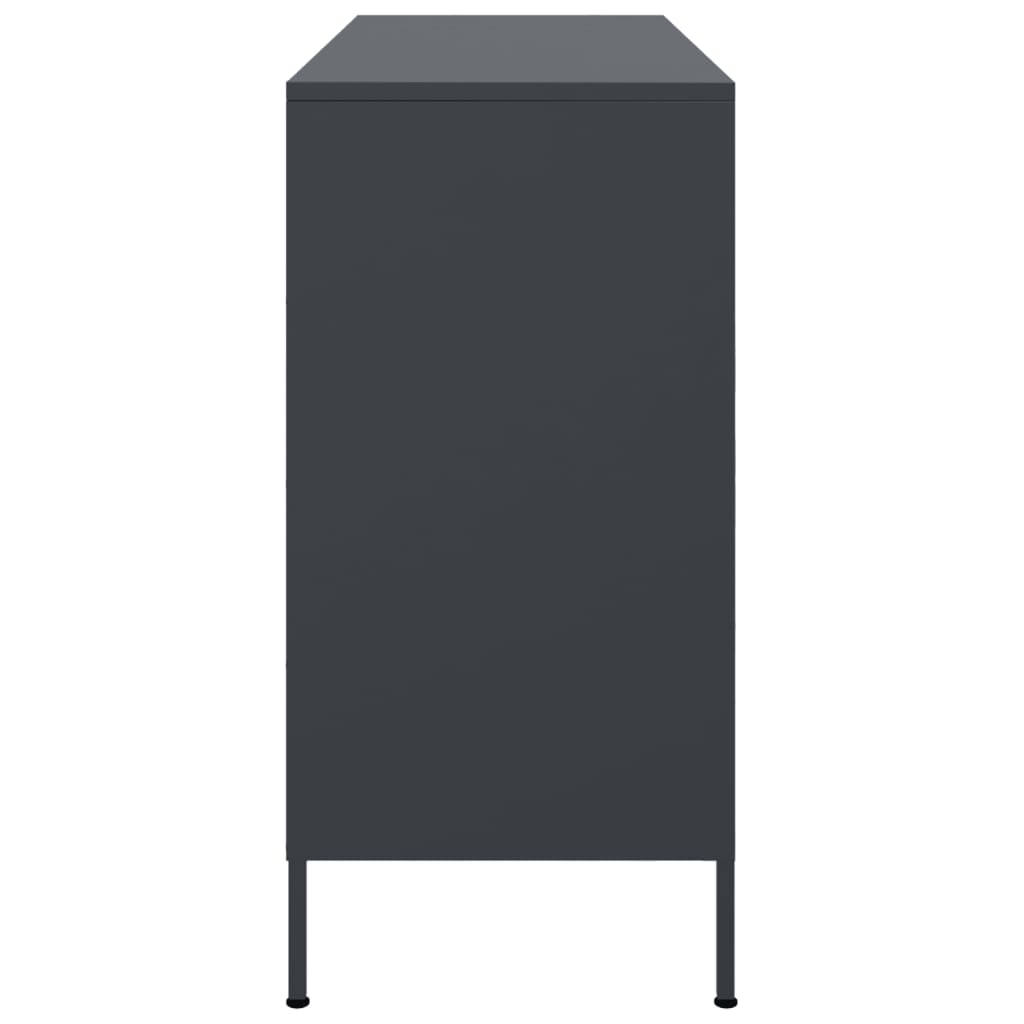 Buffet anthracite 100,5x39x79 cm acier - XIOS