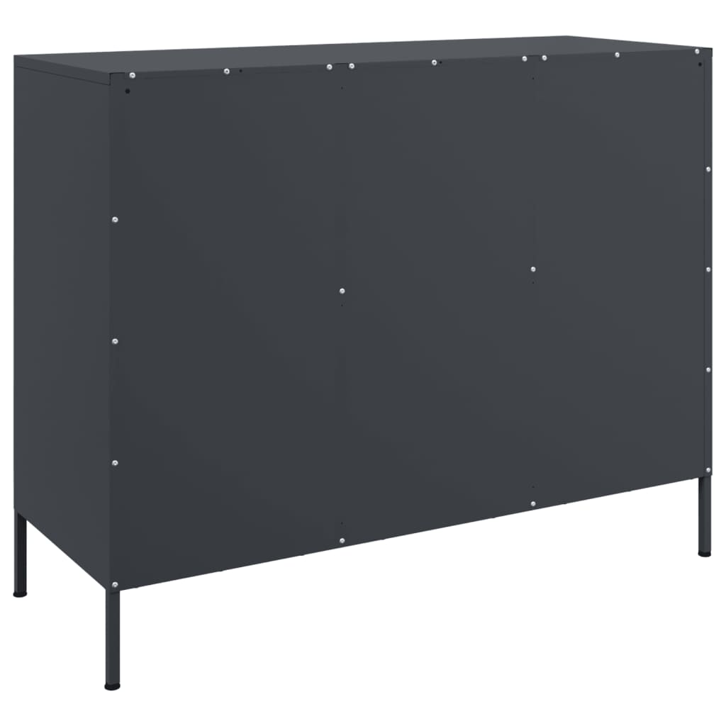 Buffet anthracite 100,5x39x79 cm acier - XIOS