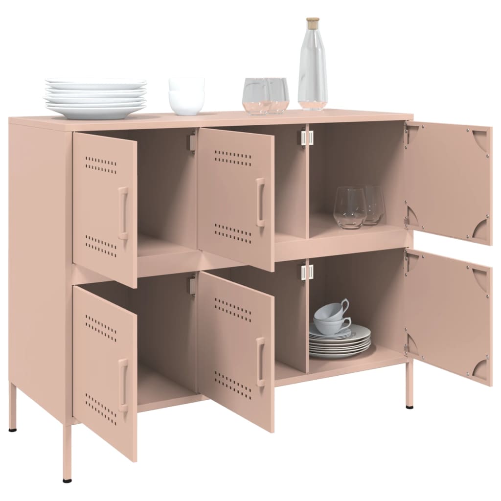 Buffet rose 100,5x39x79 cm acier - XIOS