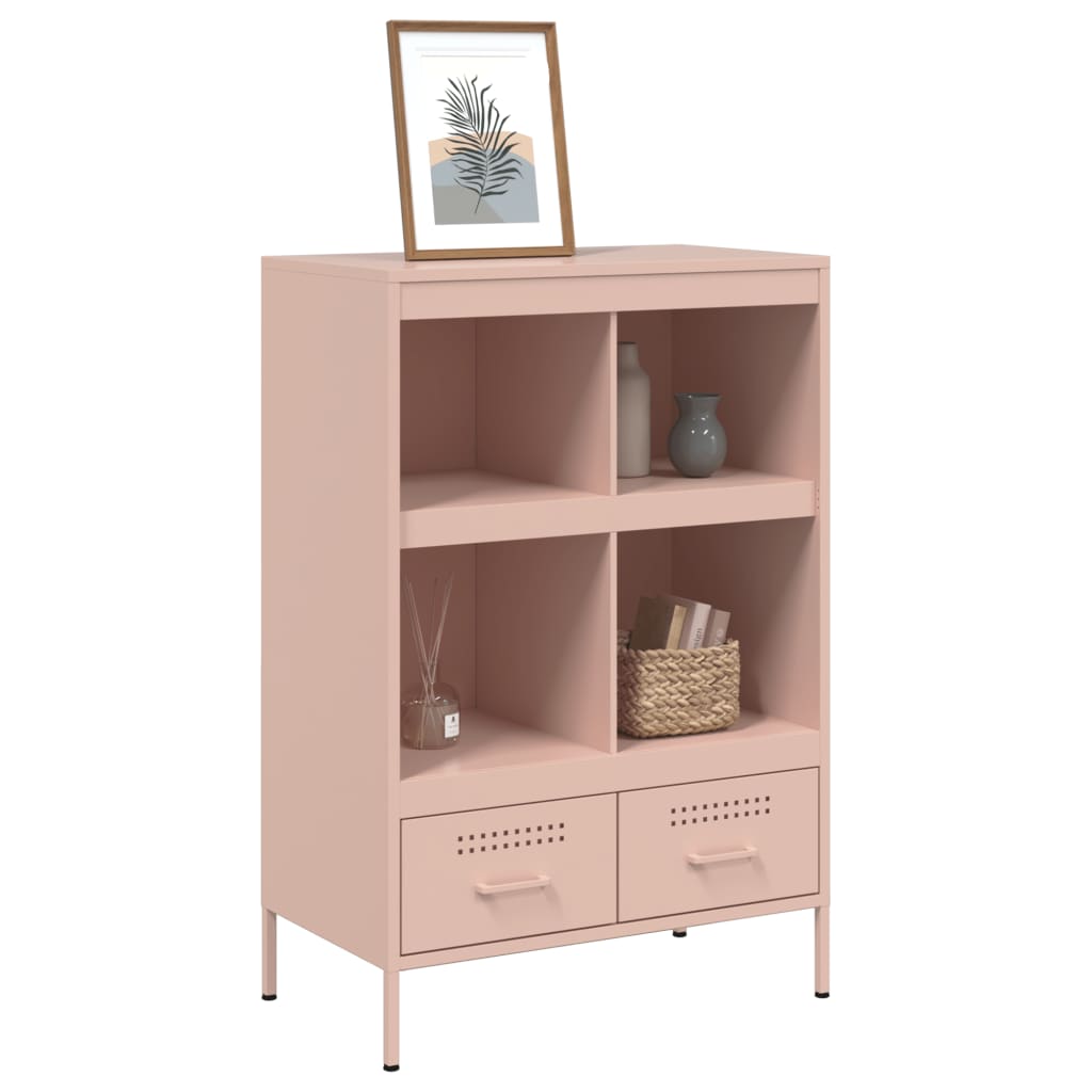 Buffet haut rose 68x39x101,5 cm acier - XIOS