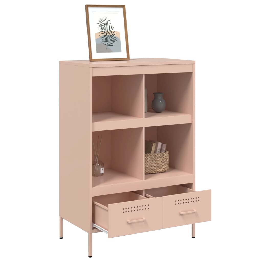 Buffet haut rose 68x39x101,5 cm acier - XIOS