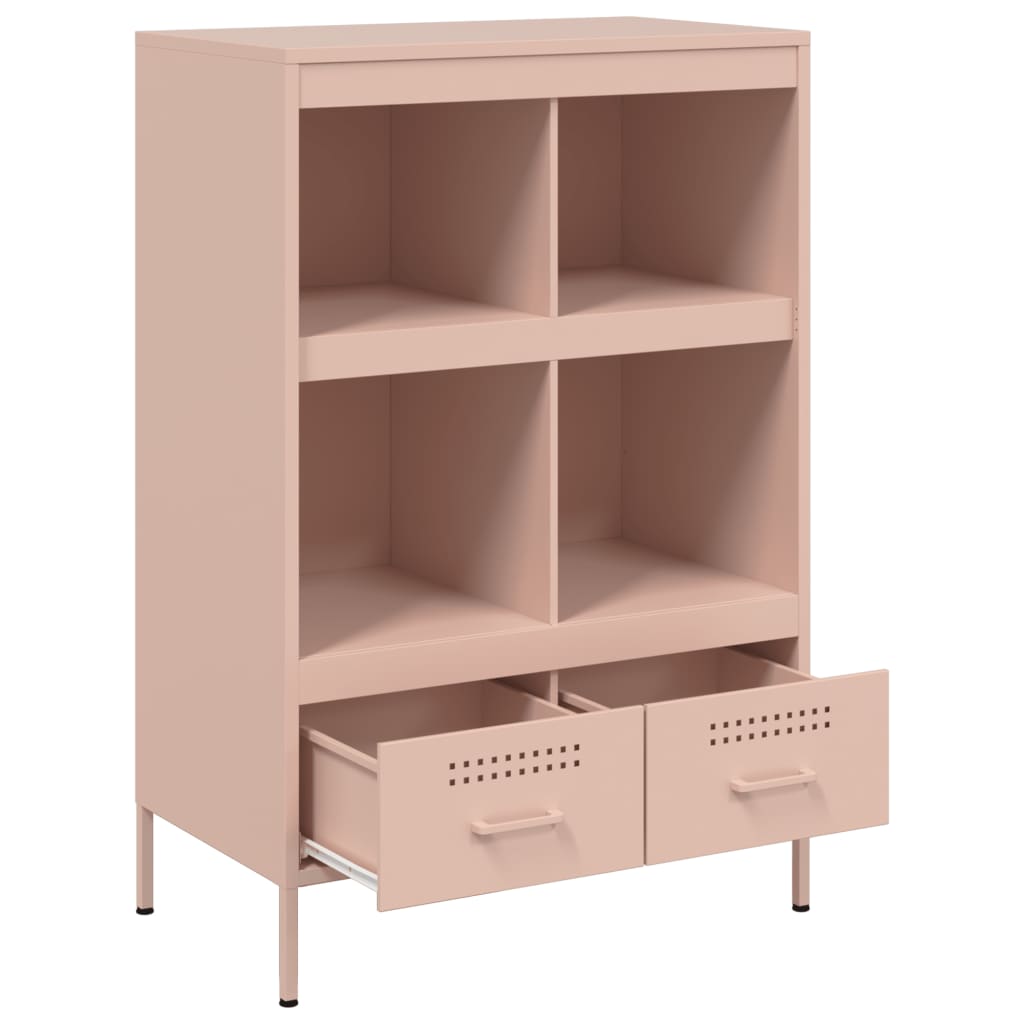 Buffet haut rose 68x39x101,5 cm acier - XIOS